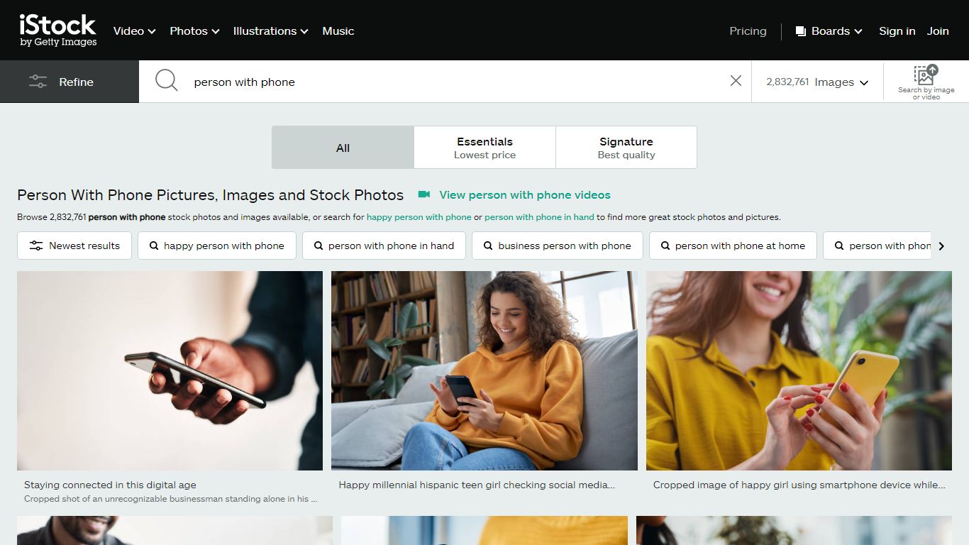 Person With Phone Pictures, Images and Stock Photos